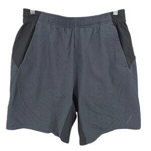 HILL CITY Gray LIned Shorts 8" Inseam Athletic Gym Running Textured MEDIUM